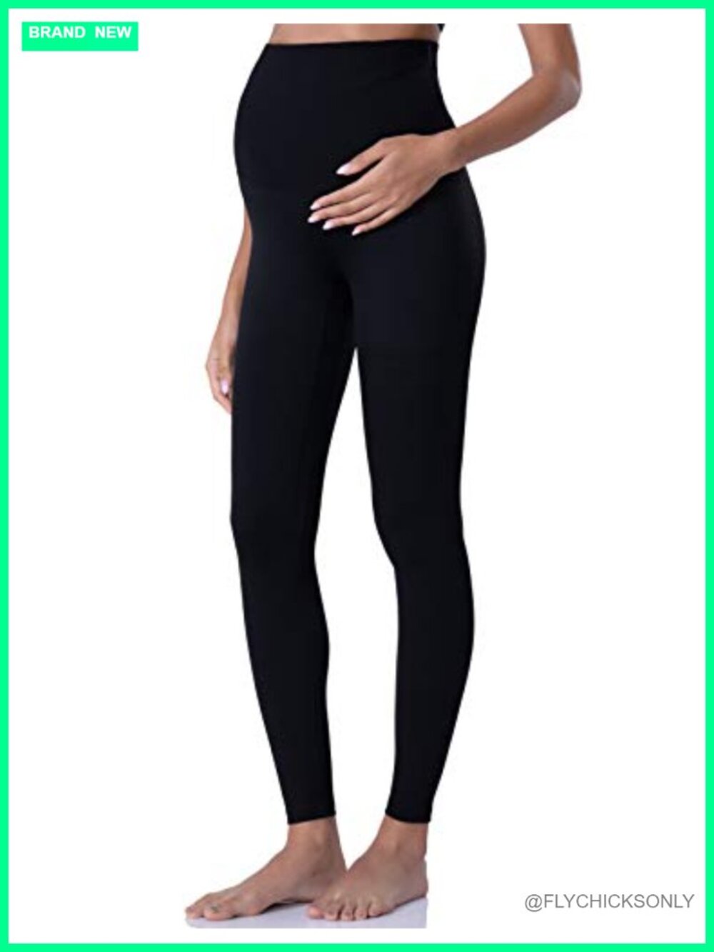 Maternity Leggings High Waist Over Bump Yoga Pants Nylon Spandex